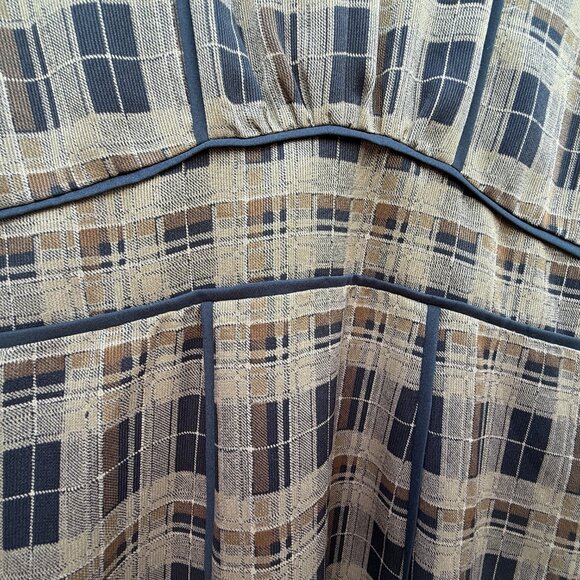 NWT Clane Checked Piping Long Sleeve Maxi Dress - Picture 11 of 16